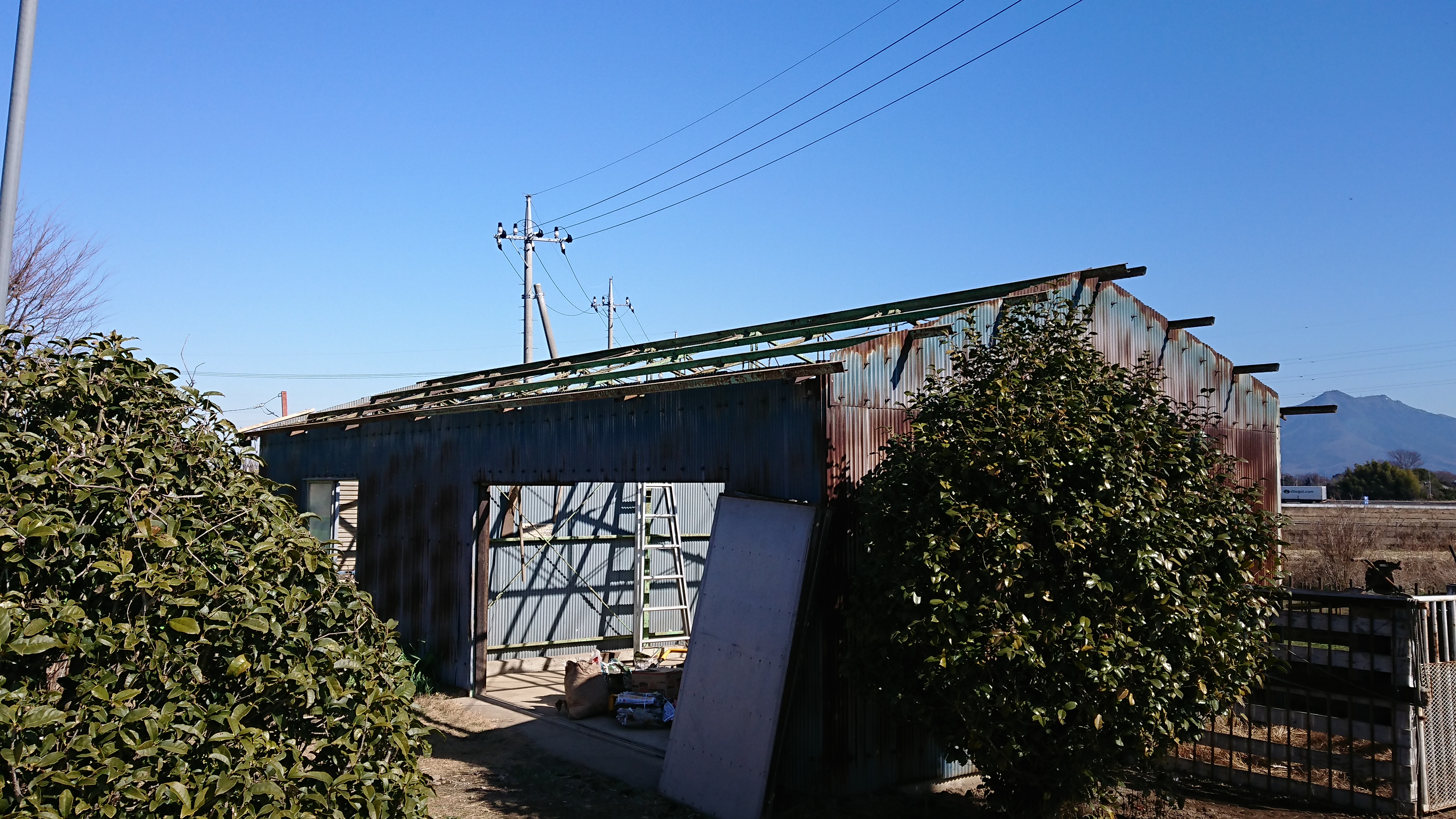 屋根解体終了 屋根解体終了